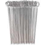 Brochettes en m�tal - 50pcs - acier inoxydable - 15 cm - r�utilisables - faciles � nettoyer