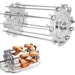 Brochettes de rôtissoire pour barbecue brochette rotative pour barbecue en acier inoxydable Brochettes de rôtissoire pour barbecue brochette rotative pour barbecue en acier inoxydable