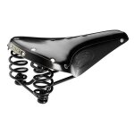 Selle de v�lo - brooks - flyer classic - cuir - noir - confortable avec ressorts