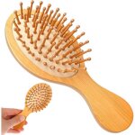 Brosse en bambou - petite brosse - naturelle - pour tous types de cheveux - cuir chevelu sain