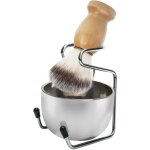 Brosse � barbe kit 3 en 1 bol � savon � barbe en acier inoxydable tasse � cr�me � raser et support titulaire ...
