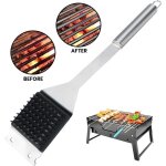 Brosse � barbecue - 34cm - acier inoxydable - long manche - 160g
