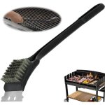 Brosse  barbecue - accessoires dentretien bbq - noir - 30x7x4. 5cm - poids 95g - manche pp
