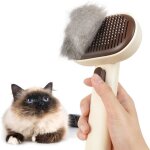 Brosse pour chat avec bouton de d�verrouillage brosse de toilettage pour chats � poils longs ou courts ...