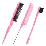 Brosse  cheveux - yd - 3 pices - brosse douce - peigne  double tranchant - pour enfants et adultes ...