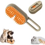 Brosse à poils pour animaux - brosse chien chat - Électrique - vapeur - poignée rotative - conception ... Brosse à poils pour animaux - brosse chien chat - Électrique - vapeur - poignée rotative - conception ...