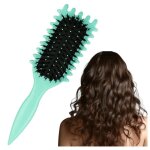 Brosse coiffante - zisonix - bounce curl brush - poils de sanglier - ergonomique - vert