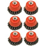 Brosse coupe fil 3 roue � 4 1 / 2 115mm meuleuse dangle twist knot 6 pack te243