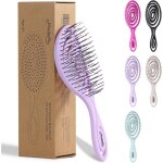 Brosse d�m�lante en plastique recycl� - suteo - mini - pour cheveux boucl�s cr�pus fris�s - violet - ...