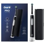 Brosse à dent électrique - oral b - pro 1 cross action + étui de voyage - noir Brosse à dent électrique - oral b - pro 1 cross action + étui de voyage - noir