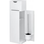 Combin� wc 6 en 1 - ac - d�co - imon - blanc - acier inoxydable - accessoires salle de bain