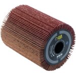 Brosse  lamelles abrasives pour poncer le bois ou le mtal - fartools rex80 - 80mm - l 100mm - grain ...
