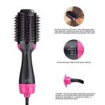 Brosse lissante chauffante ionique sche - cheveux en une tape 3 en 1 avec fonction anti - brlure