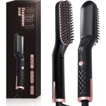 Brosse lissante pour cheveux 3 en 1 brosse chauffante fer a lisser lisseur barbe anti - brlure ionique ...