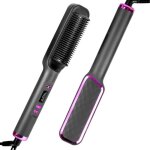 Brosse lissante pour cheveux brosse chauffante peigne lisseur avec affichage led30s chauffage rapidetempratur ...