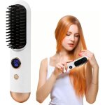 Brosse lissante sans fil 2026 pour cheveux mini brosse lissante portable de voyage avec 9 temp�ratures ...
