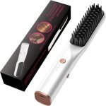 Brosse lissante sans fil brosse lissante pour cheveux brosse chauffante lissante anti - br�lure fers ...