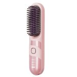 Brosse lissante sans fil peigne coiffant en c�ramique avec affichage led de la temp�rature 3 r�glages ...