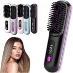 Brosse lissante sans fil portable lcd chauffage c�ramique rapide batterie 2000mah lisseur cheveux voyage ...