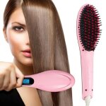 Brosse  lisser les cheveux cramique chauffante peigne lectrique  lisser rose da31678