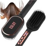 Brosse � lisser �lectrique 2 - en - 1 : effet professionnel sur tous types de cheveux contr�le de temp�rature ...