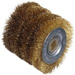 Brosse mtallique large - fil laitonn de 03mm - 60mm - l60mm