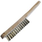 Brosse m�tallique manuelle - non sp�cifi� - 290 mm - 2 pi�ces - acier inoxydable - manche en bois
