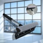 Brosse de nettoyage extensible en caoutchouc raclette de nettoyage de vitres ponge pour pare - brise ...