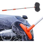 Brosse de nettoyage de voiture kit de brosse de lavage de voiture avec manche super long vadrouille de ...