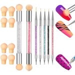 Brosses de ongle art ensemble nail art brosse Éponge double tête brosse pinceau nail art ongles professionnel ... Brosses de ongle art ensemble nail art brosse Éponge double tête brosse pinceau nail art ongles professionnel ...