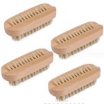 Brosse � ongle et main - 4pcs - 2 faces et 2 longueur de poils - blanc