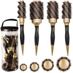 Brosse ronde brushing en poils de sanglier antistatique nano thermic céramique brosse cheveux ronde brushing ... Brosse ronde brushing en poils de sanglier antistatique nano thermic céramique brosse cheveux ronde brushing ...
