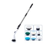 A brosse rotative nettoyage electrique avec 8 t�tes rechargeable 3 vitesses r�glables pour salle de bain ...