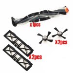 Brosse  rouleau + 2 brosses latrales + 2 filtres hepa pour neato botvac d srie d7 d5 d3 d7500 d8500 ...