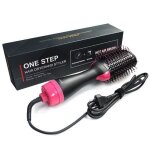 Brosse soufflante 4 en 1 brosse  air chaud avec 3 tempratures avec poigne confortable brosse brushing ...