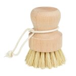 Brosse � vaisselle ronde en bois vintage 6cm naturel