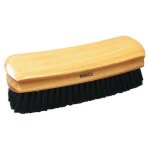 Brosse  vtements - monture en bois verni - fibre de soie - noir