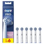 Brossette oral - b - pack de 6 brossettes - sensitive clean - pour brosse à dent électrique Brossette oral - b - pack de 6 brossettes - sensitive clean - pour brosse à dent électrique