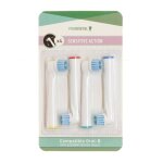 Brossettes rotatives - prodental - sensitive action - pack de 4 - compatible oral - b - t�te ronde