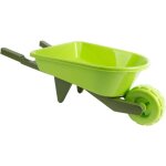 Brouette enfant en plastique vert bi - ton