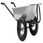 Brouette expert twin premium 150 galva à roues gonflées - haemmerlin - 306015201 Brouette expert twin premium 150 galva à roues gonflées - haemmerlin - 306015201
