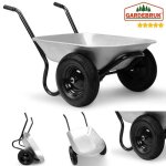 Gardebruk® brouette 2 roues 150 kg 100 l jante acier roue gonflable jardin jardinage chantier chariot ... Gardebruk® brouette 2 roues 150 kg 100 l jante acier roue gonflable jardin jardinage chantier chariot ...
