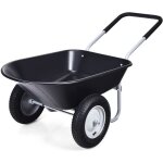 Brouette de jardin  2 roues goplus charge max 100kg noir