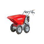 Brouette � moteur thermique � 4 roues motrices 500kg benne basculante manuelle 115l 6. 5ch 196cc 4 vitesses ...