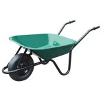 Brouette roue gonfl�e en acier a4140gf3801 altrad 100 l vert