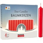 Brubaker - bougies de nol en cire - lot de 100 - idales pour sapin & pyramide de nol -  125 cm - ...