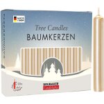 Brubaker - bougies de no�l en cire - lot de 20 - id�ales pour sapin & pyramide de no�l - � 125 cm - or ...