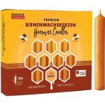 Bougies - henry brubaker - cire dabeille 10% - lot de 20 -  125 cm - jaune / miel