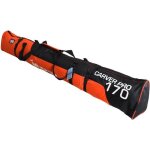 Brubaker carver pro 2. 0 housse  skis rembourre pour 1 paire de skis + btons - 170 cm - noir - orange ...
