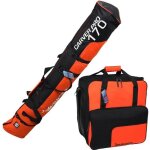 Brubaker carver pro 2. 0 set de ski - housse  skis et sac  chaussures de ski - 170 cm - noir - orange ...